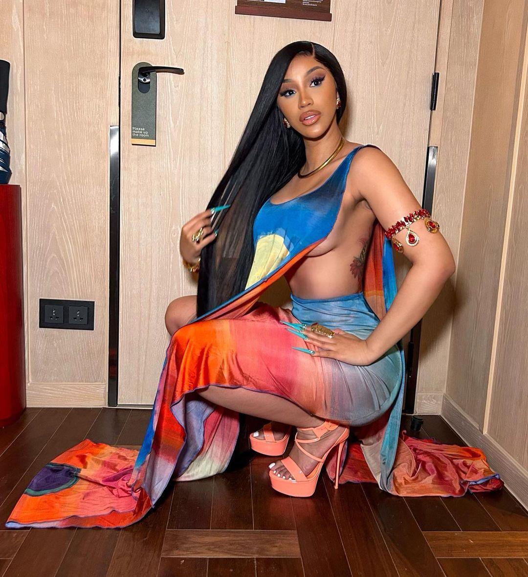 Cardi B flaunts curves and toned body in new photos