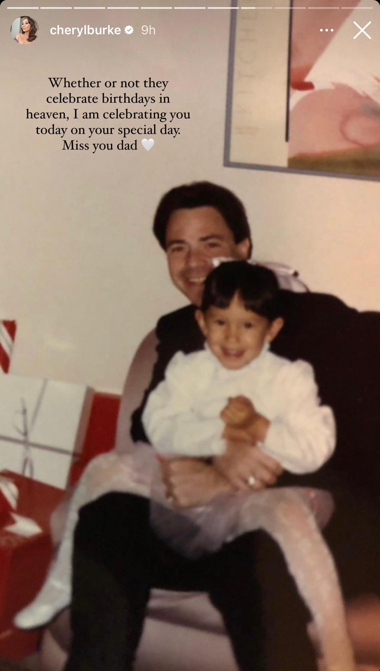 Cheryl Burke Honors Late Father On His Posthumous 73rd Birthday