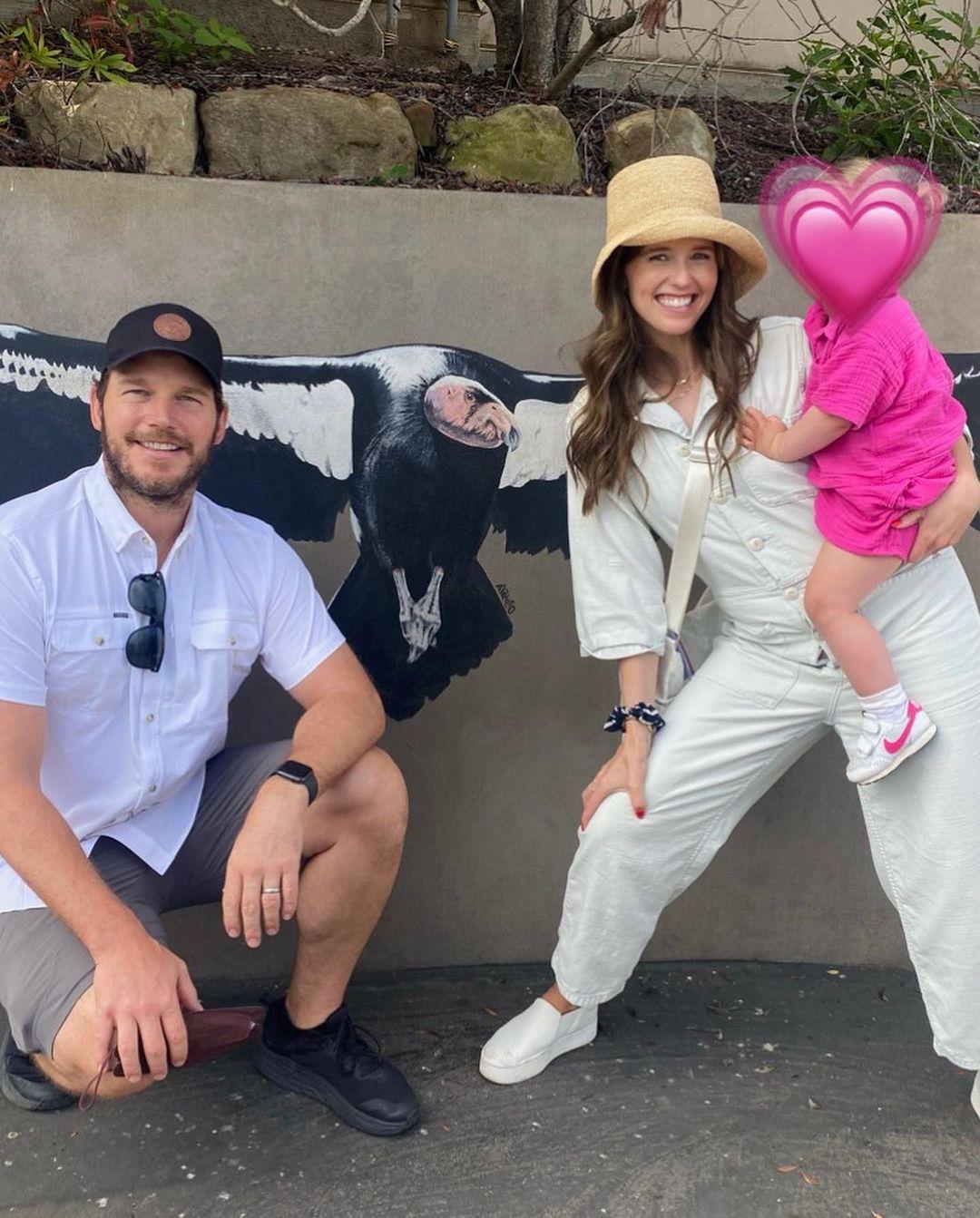 Chris Pratt and his wife and daughter