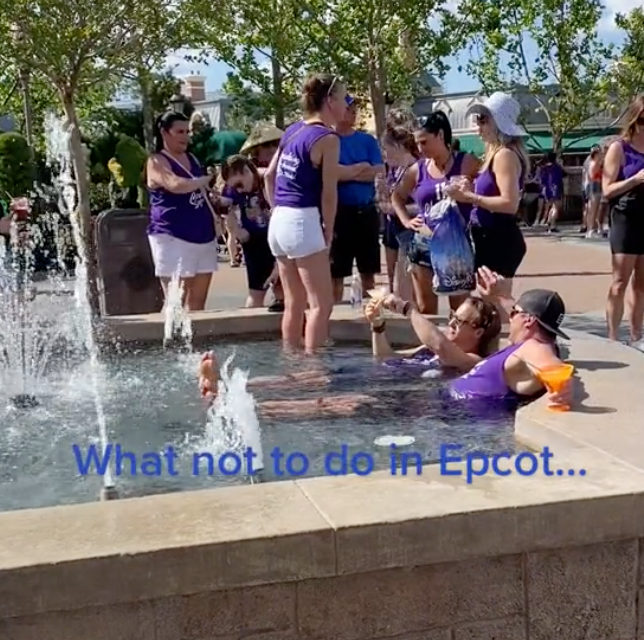 Disney Guests Caught Breaking Rules, Laying In Fountain At EPCOT