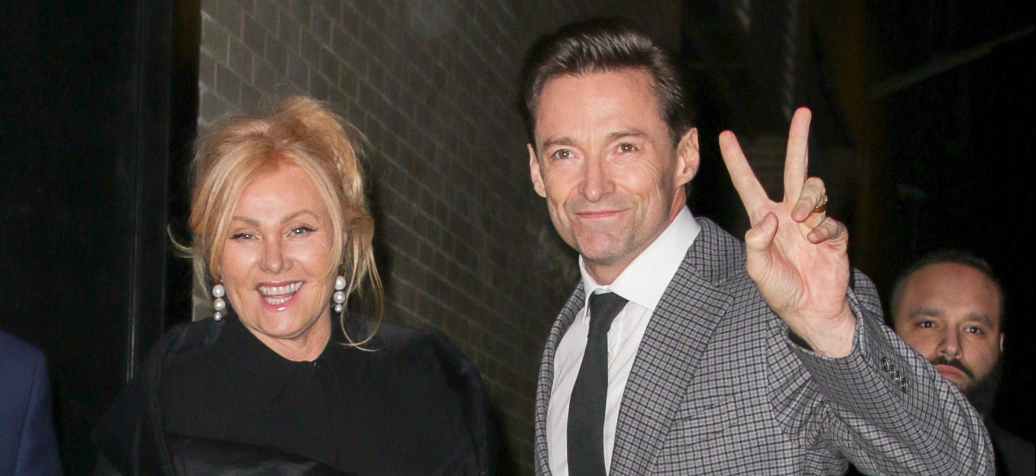 Hugh Jackman and wife Deborra-lee Furness seen arriving at The 12th Annual Golden Heart Awards in NYC
