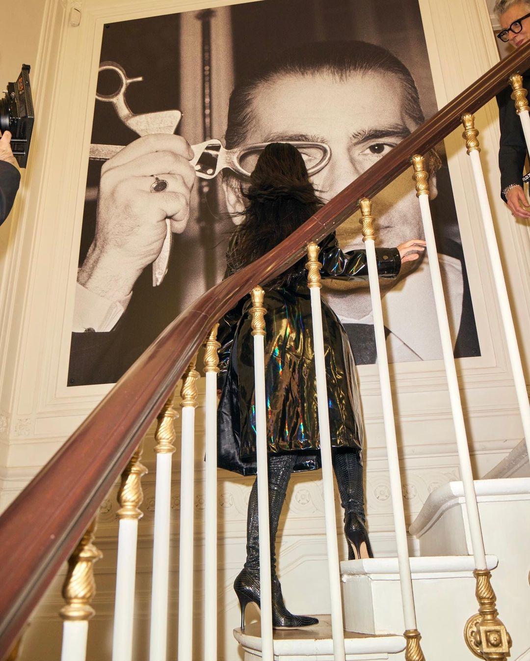 Kim Kardashian visits Karl Lagerfeld's office for MET 2023