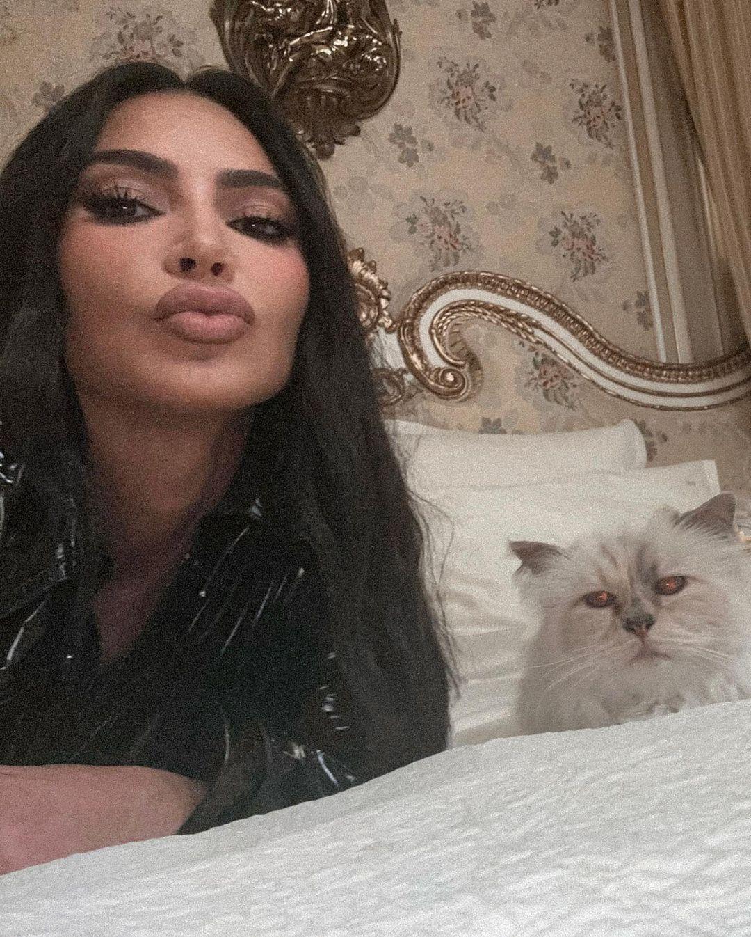 Kim Kardashian visits Karl Lagerfeld's office for MET 2023