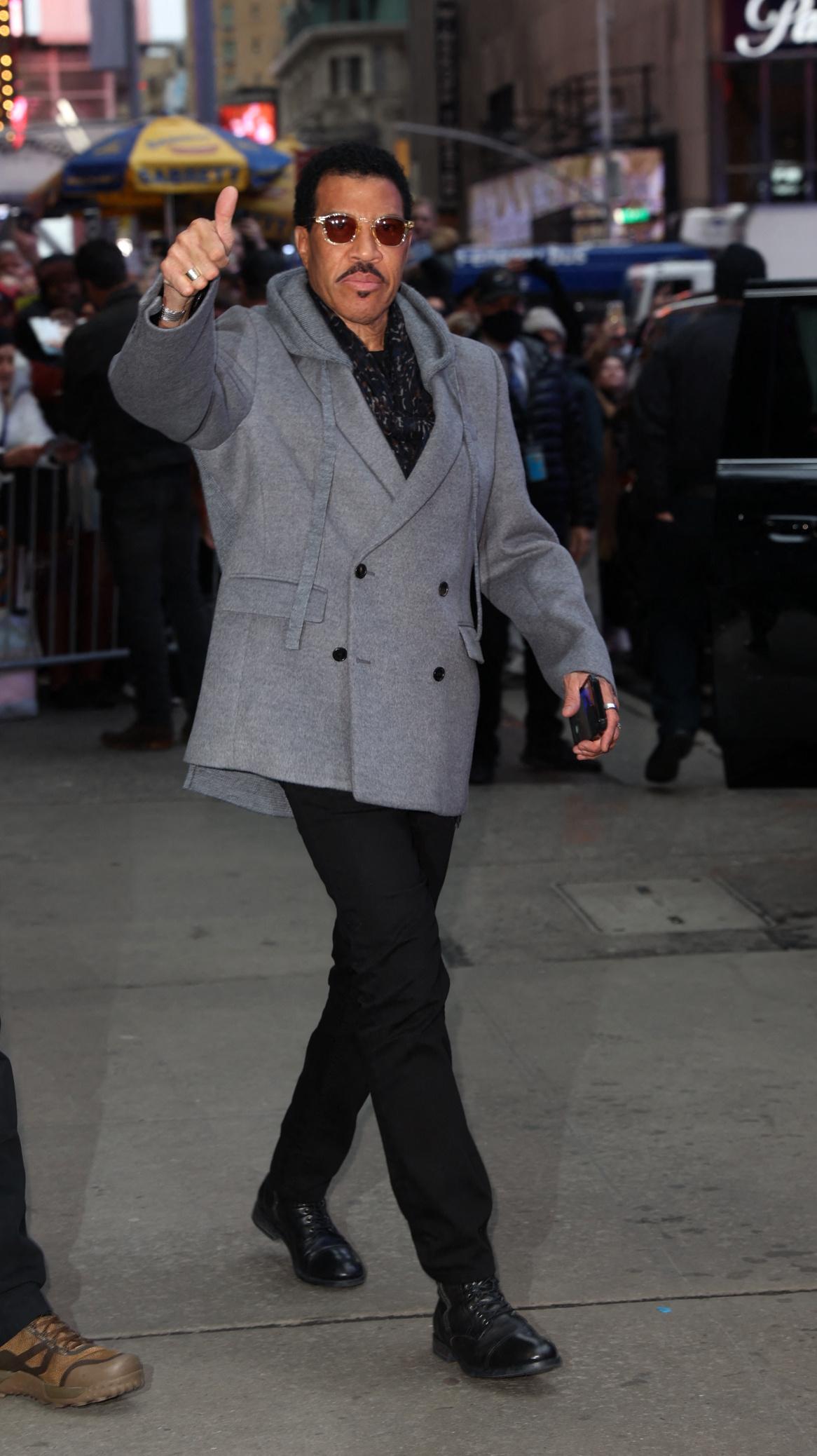 Lionel Richie seen at Good Morning America in New York City to promote American Idol