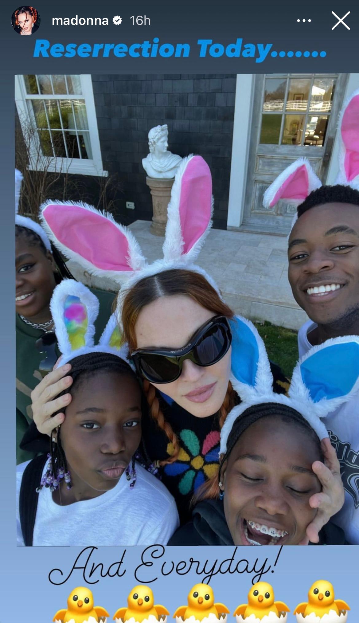 Madonna and her family celebrated Easter