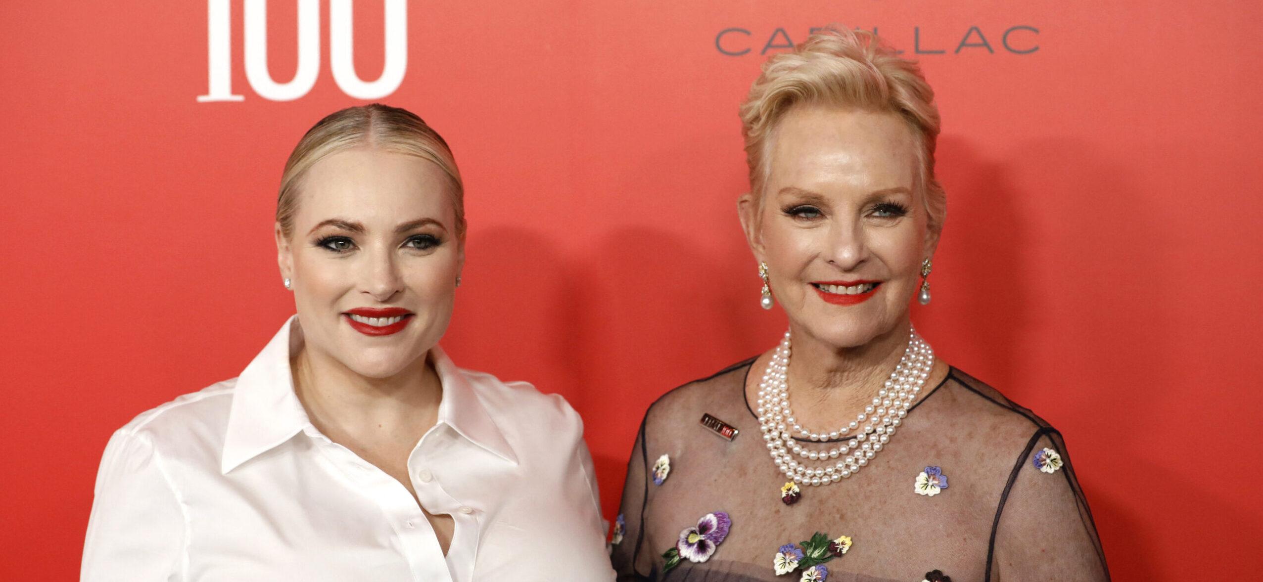 Meghan McCain, left and Cindy McCain arrive on the red carpet at the 2023 TIME100 Gala on Wednesday, April 26, 2023 in New York City