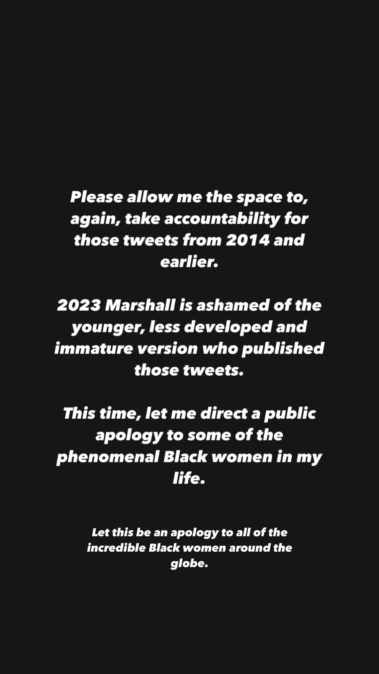 Marshall Glaze Instagram story plea
