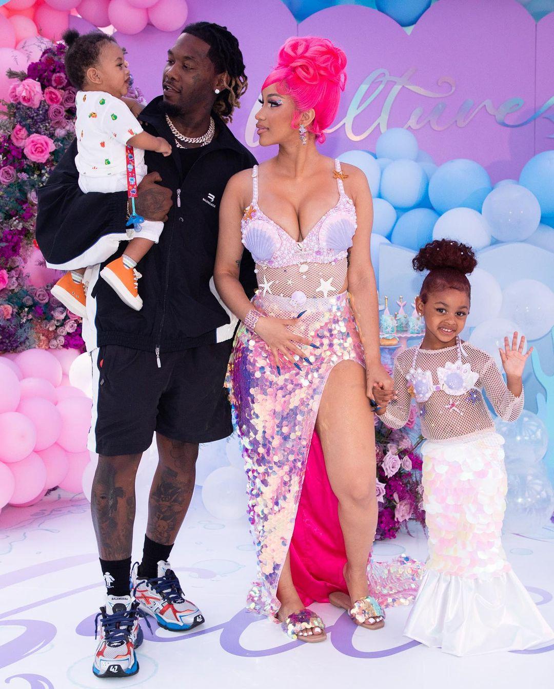 //cardi B and kids with Offset