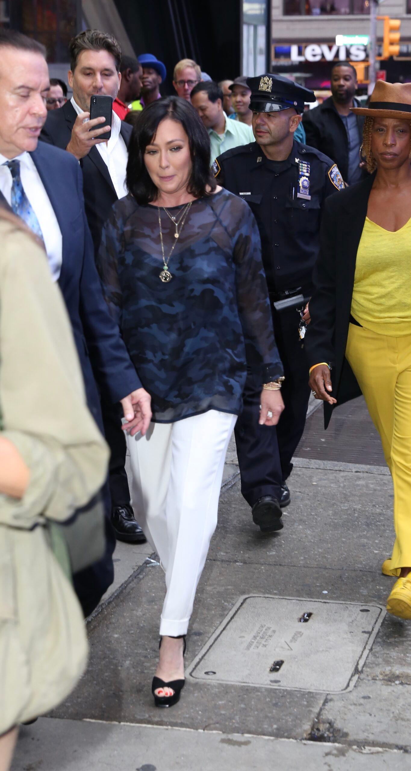 Shannen Doherty arrives to Good Morning America