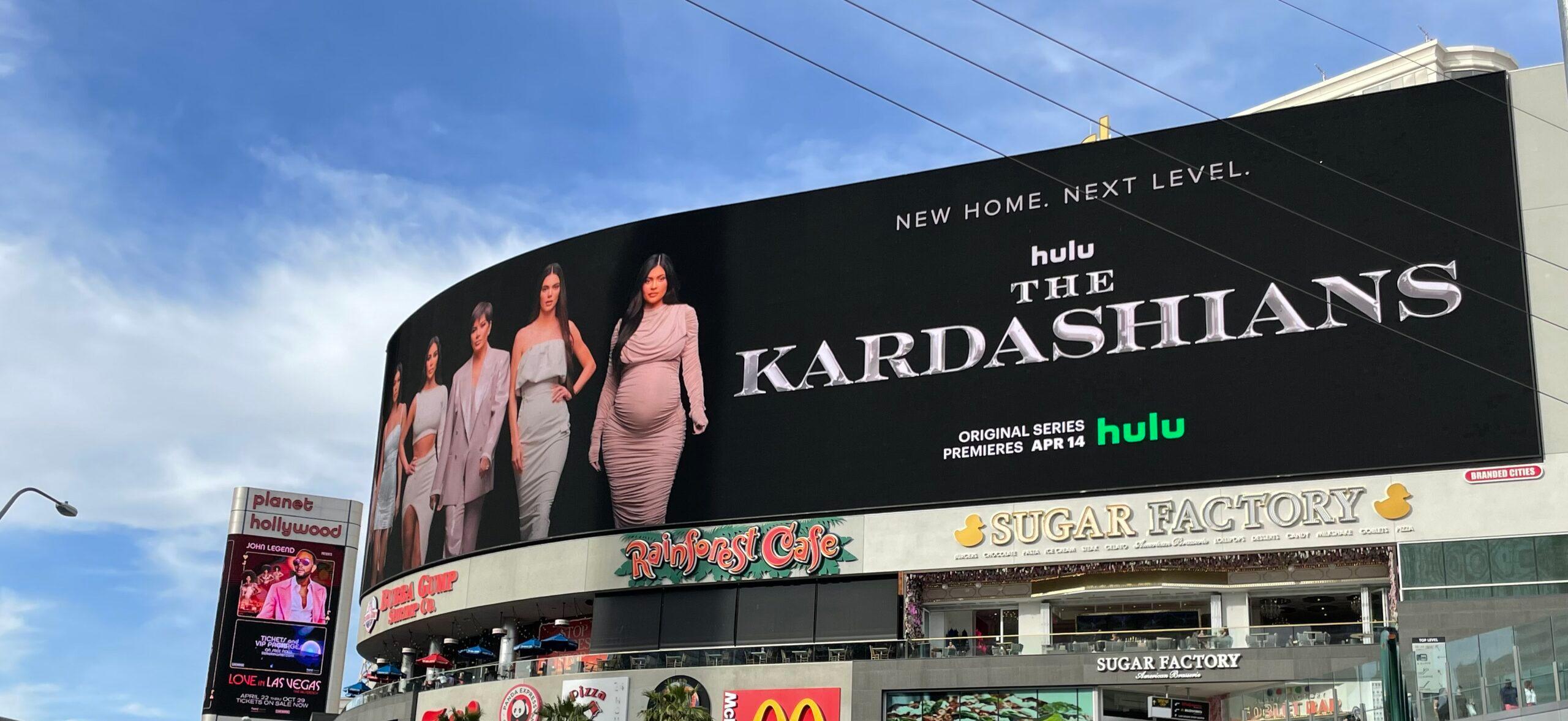 The Kardashians take over the biggest billboard screen in the USA in Las Vegas