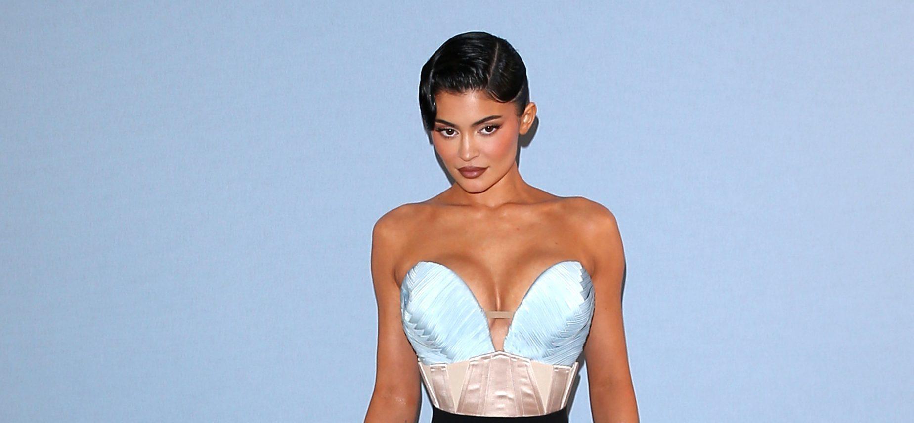Kylie Jenner Stuns in Jean Paul Gaultier as the Gaultier Runway show in Paris France