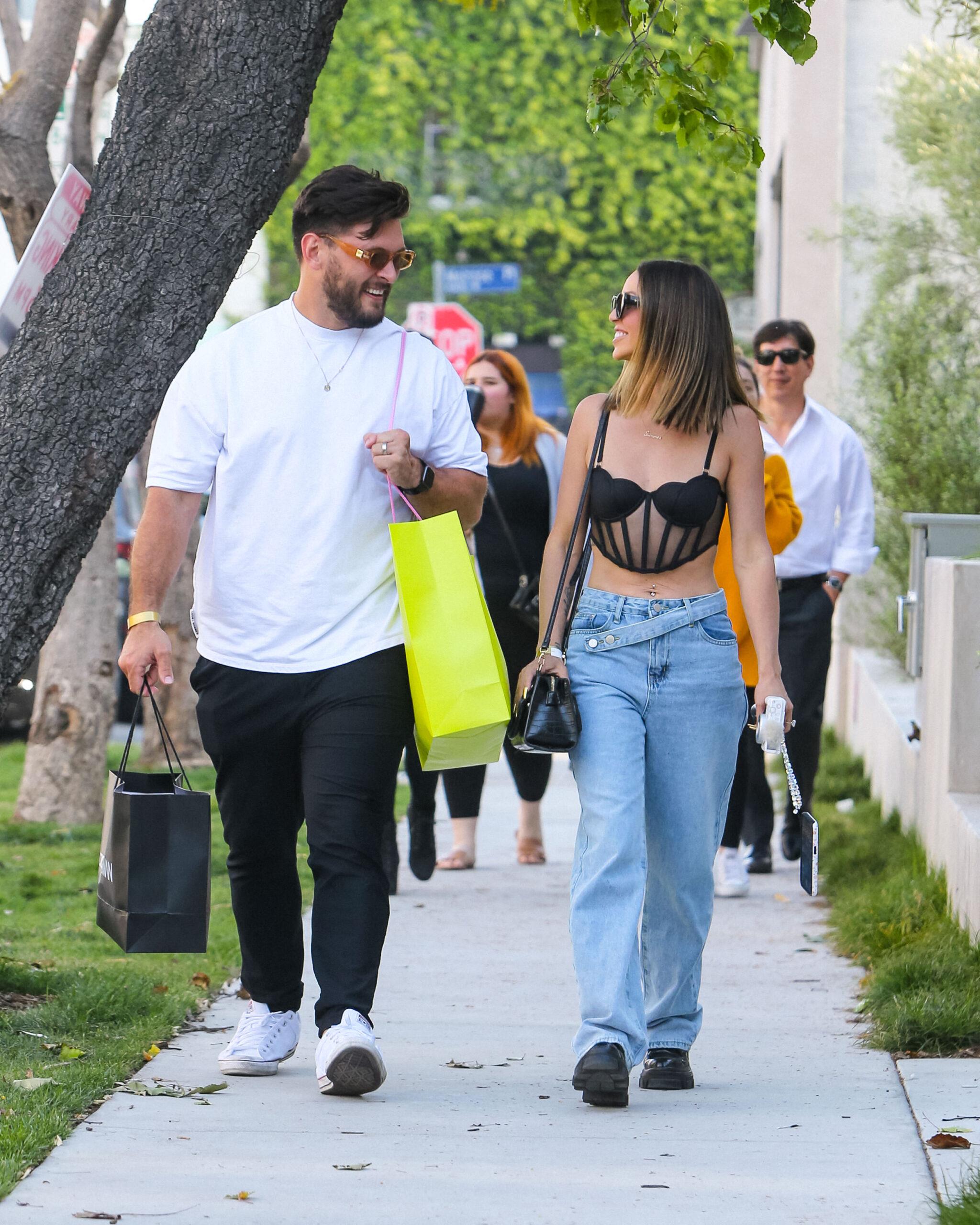 Brock Davies and Scheana Shay runs errands in West Hollywood