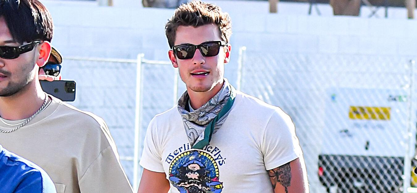 Shawn Mendes looks fashionably cool while attending the Coachella Music amp Arts Festival in Indio CA