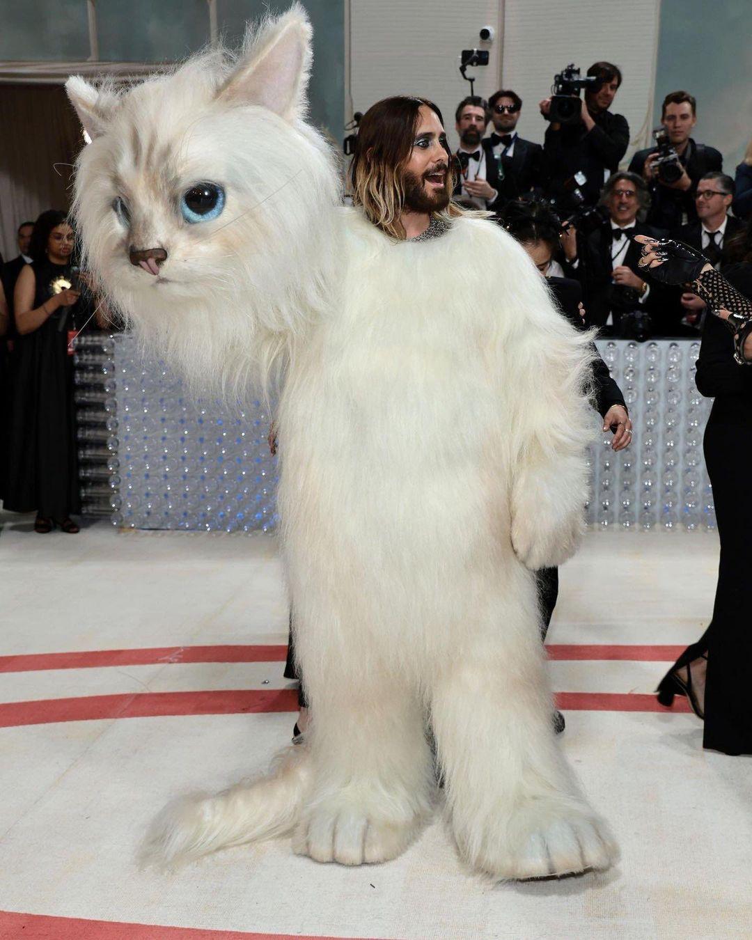 Jared Leto as Choupette at the 2023 Met Gala