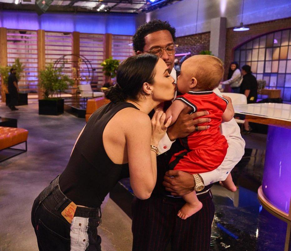 Bre Tiesi and Nick Cannon with their son Legendary