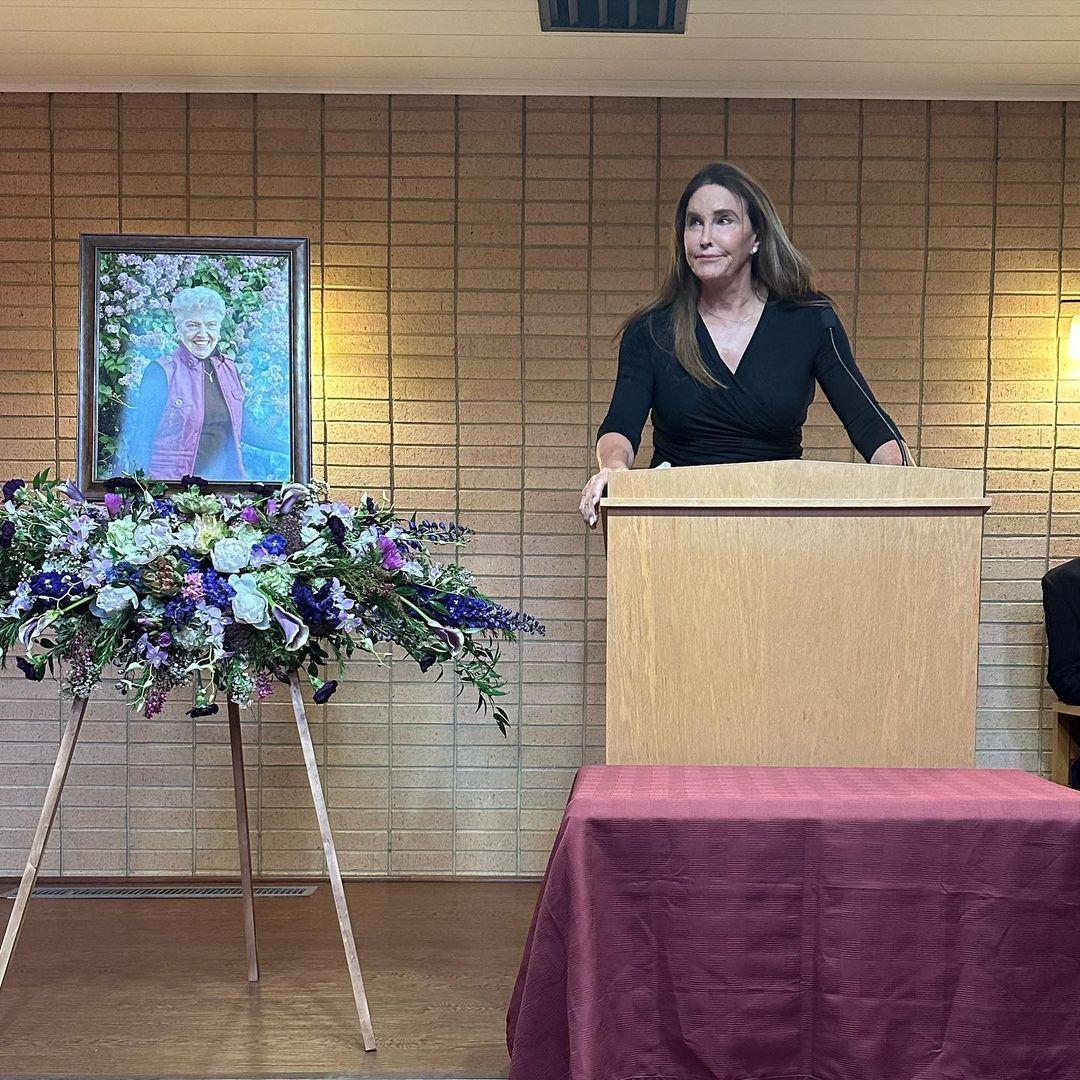 Caitlyn Jenner speaks at mother's funeral