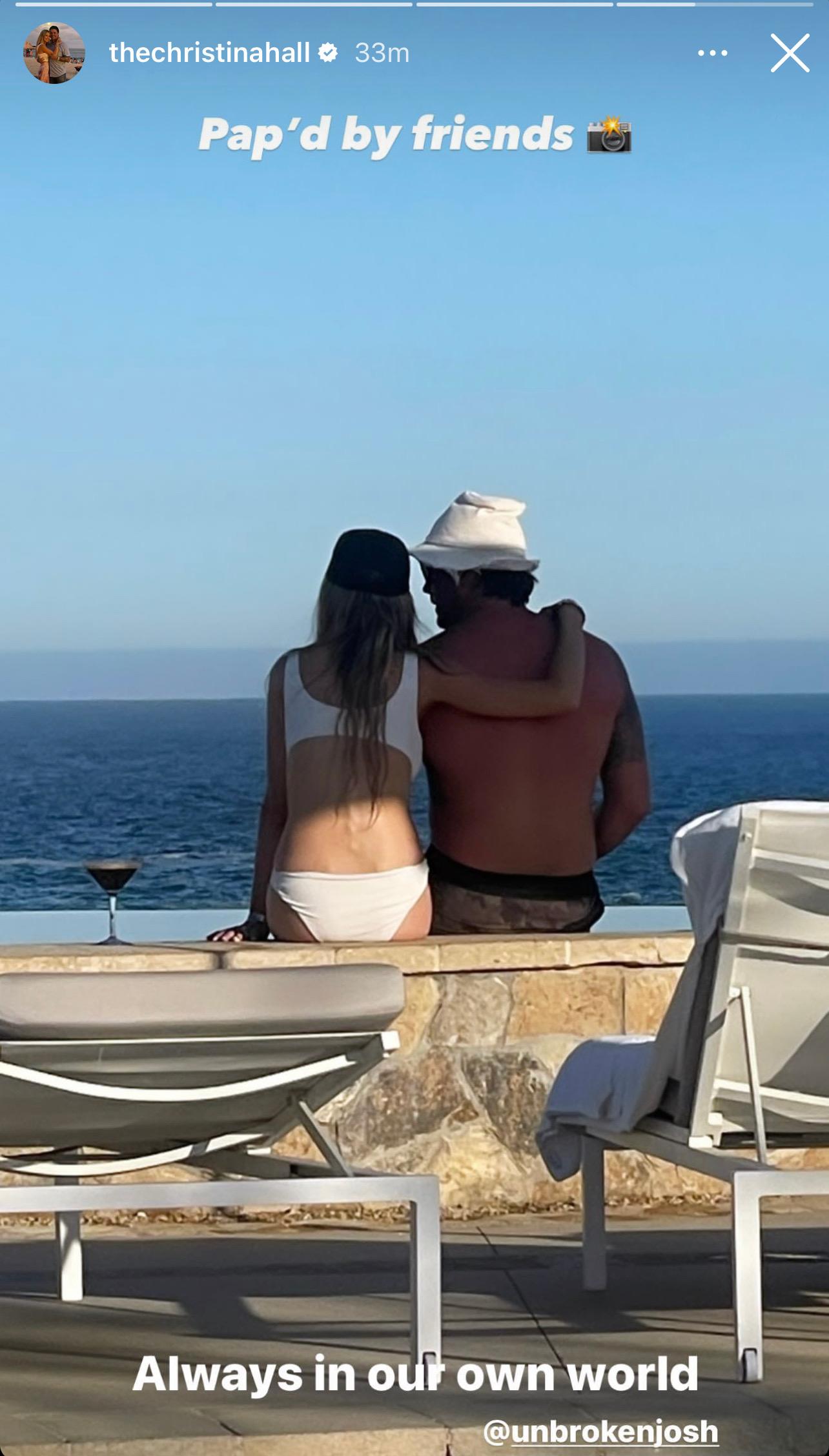 Christina Hall & Husband Josh Pack On PDA While On Lover's Beach Vacation