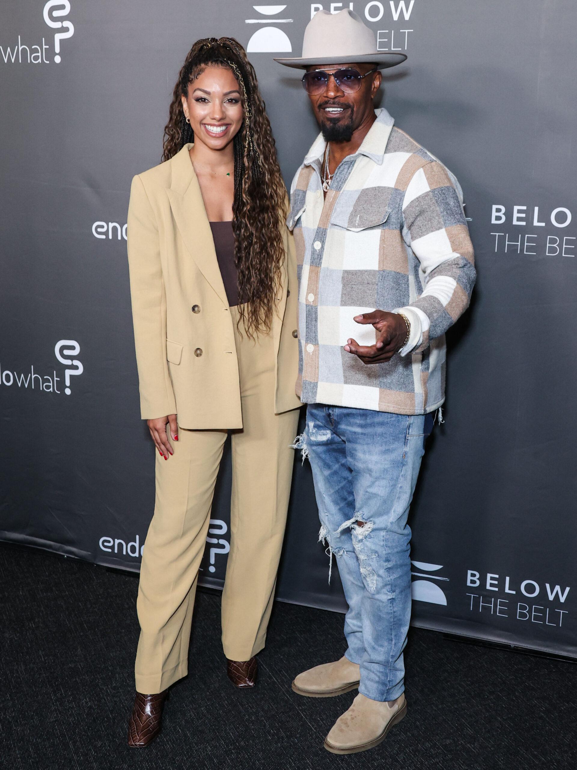 Corinne Foxx and Jamie Foxx at the Los Angeles Premiere Screening Of 'Below The Belt'