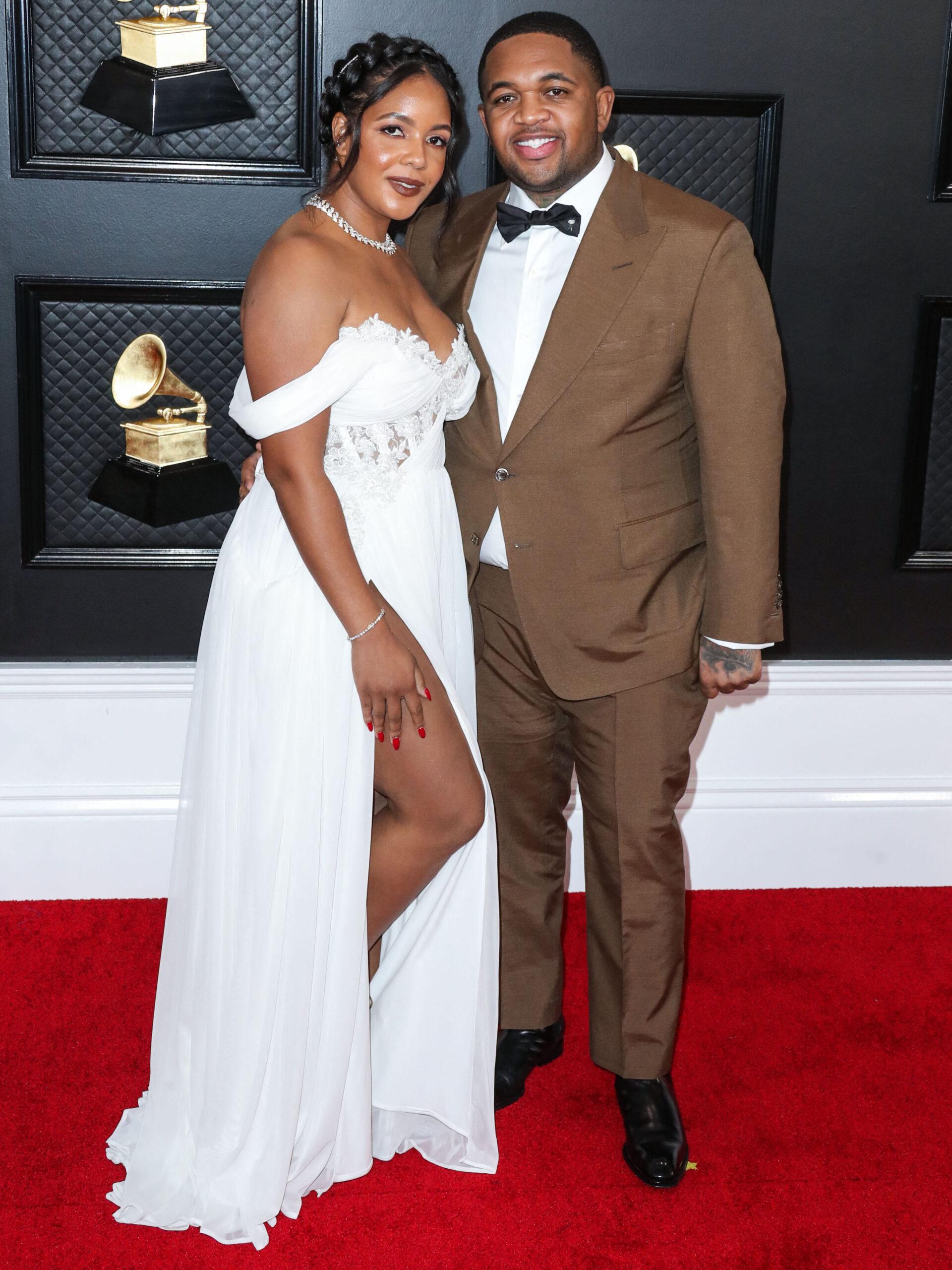 DJ Mustard and Chanel Thierry at the 62nd Annual GRAMMY Awards