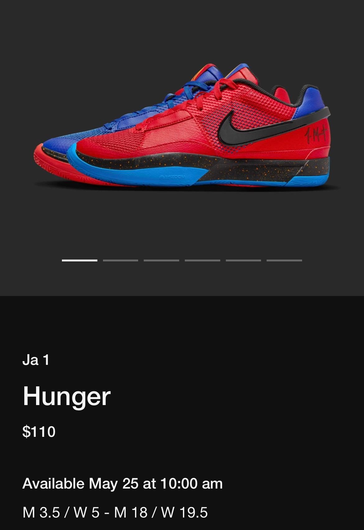 Ja 1 Hunger Nike