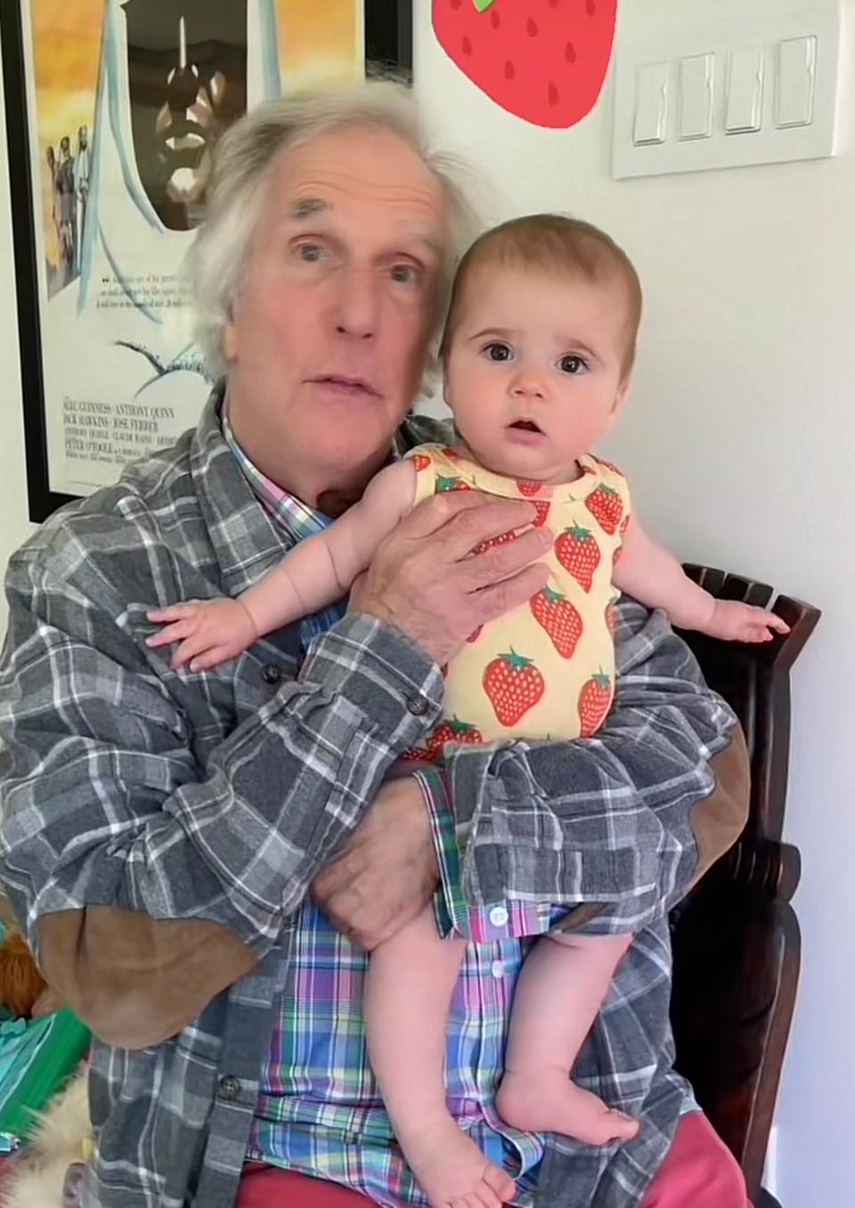 Henry Winkler and granddaughter Francis
