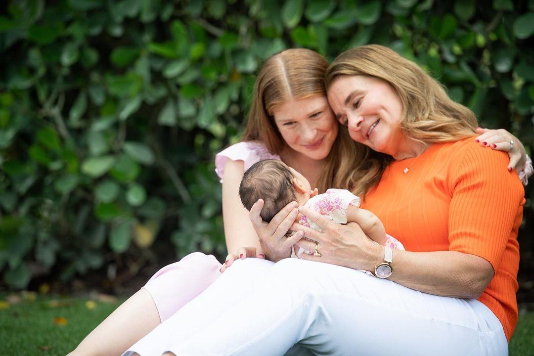Jennifer Gates and Melinda Gates hug latest addition for Mother's Day