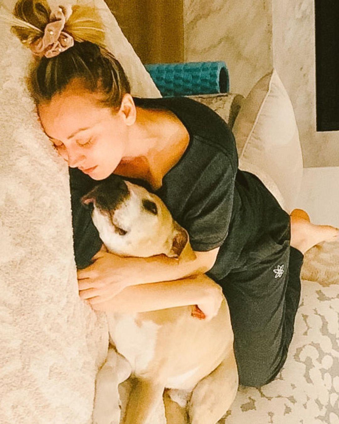 Kaley Cuoco and dog Norman