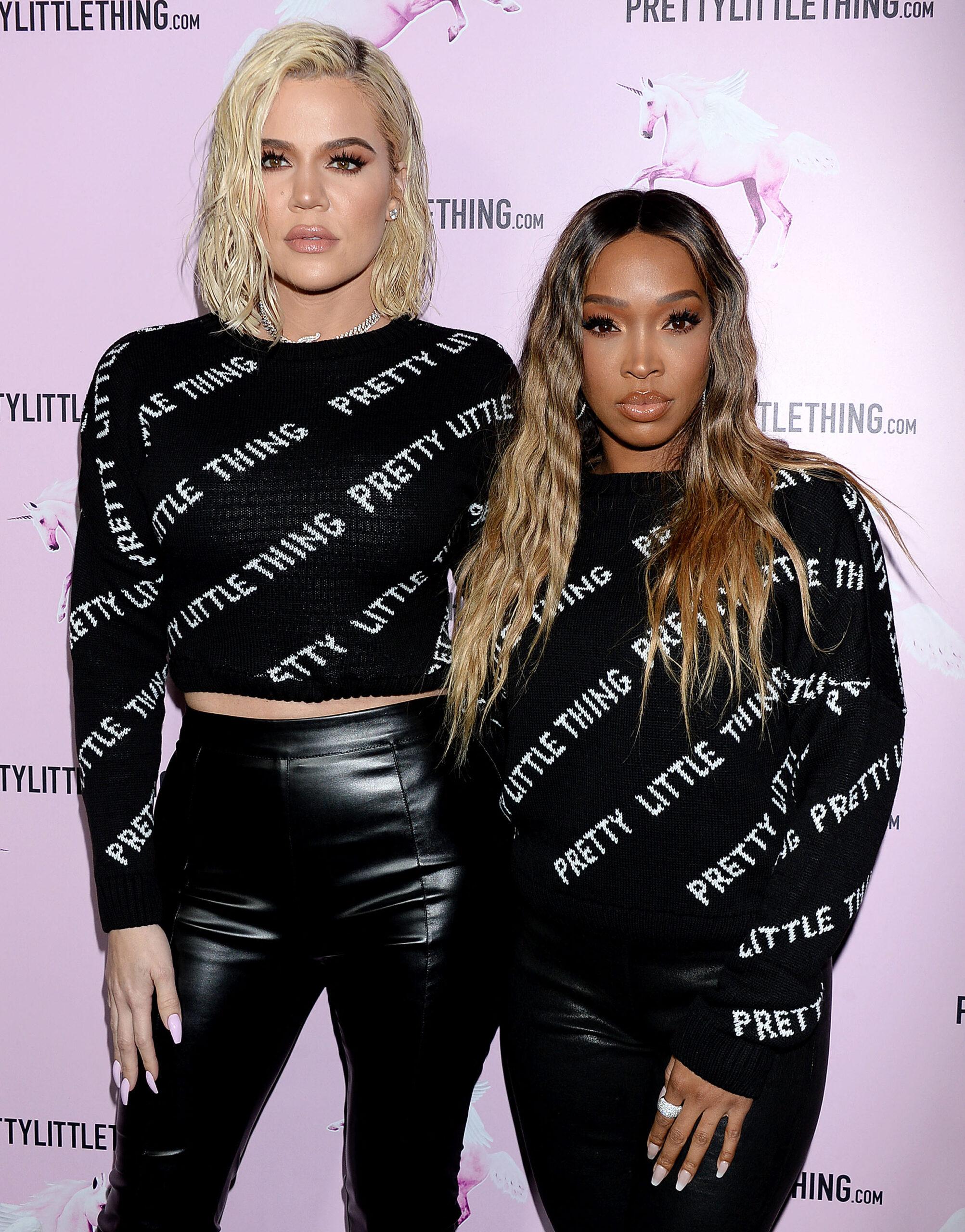 Khloe Kardashian and BFF Malika Haqq at the PrettyLittleThing LA Office Opening Party - Arrivals