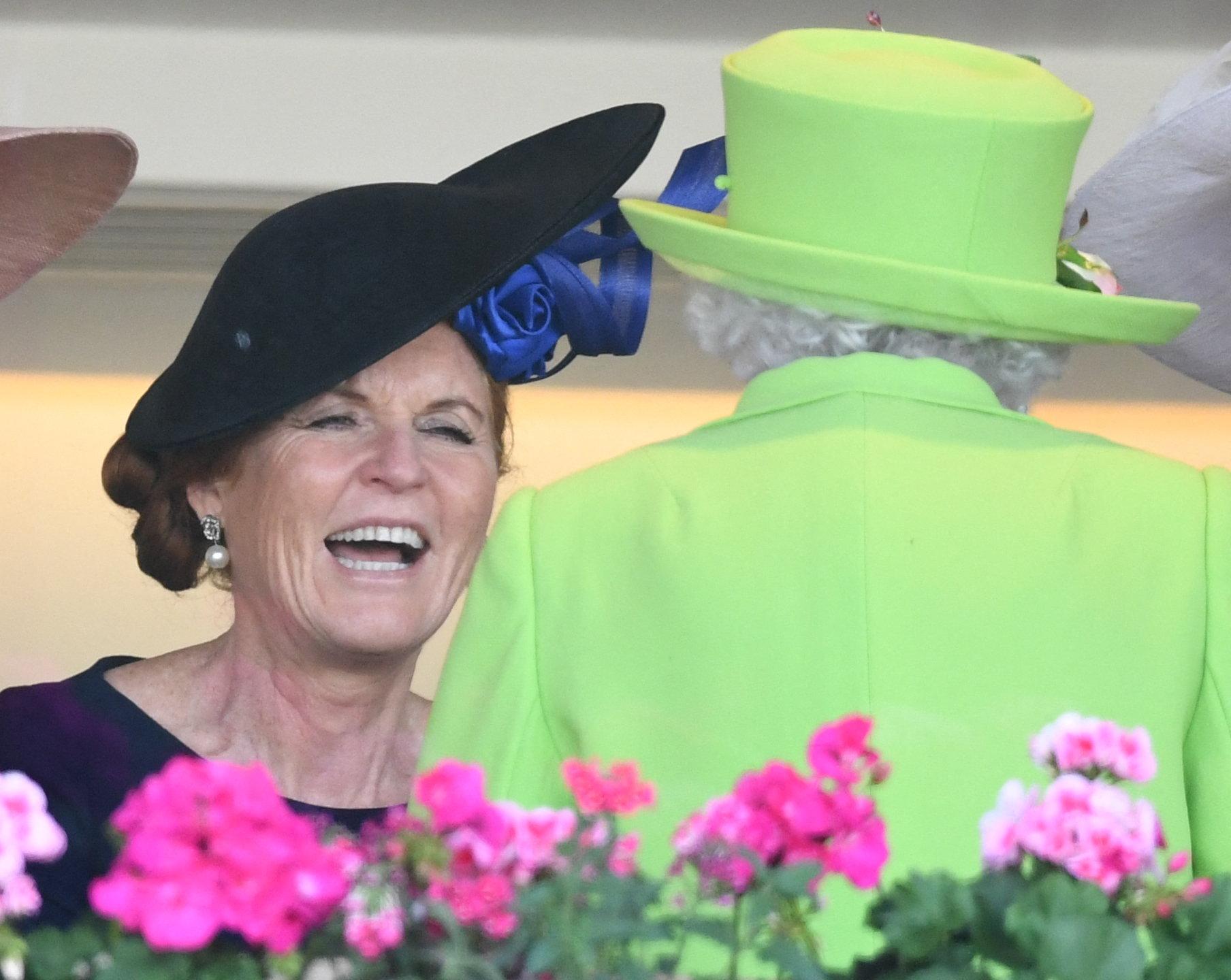 Sarah Ferguson and Queen Elizabeth II at Day Two of Royal Ascot 2018