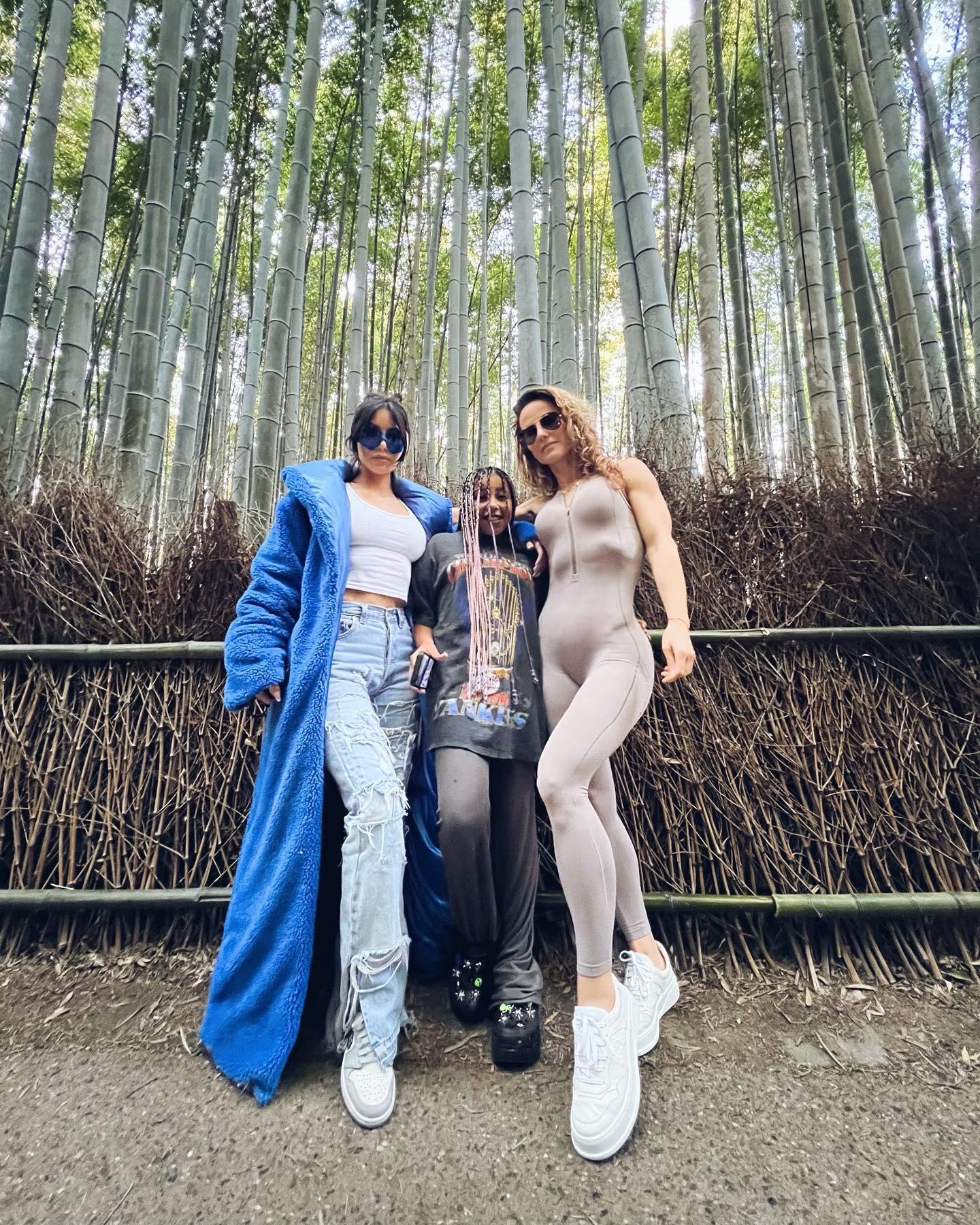 Senada Greca poses with Kim Kardashian and North West in Japan