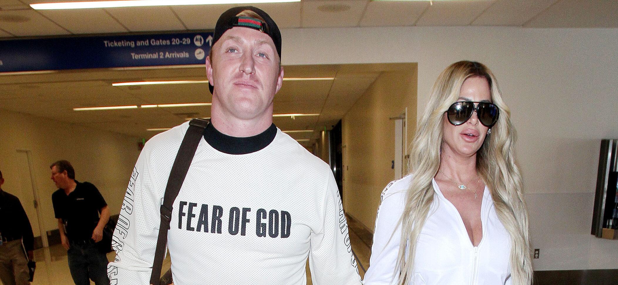 Kim Zolciak and Kroy Biermann arrive at LAX