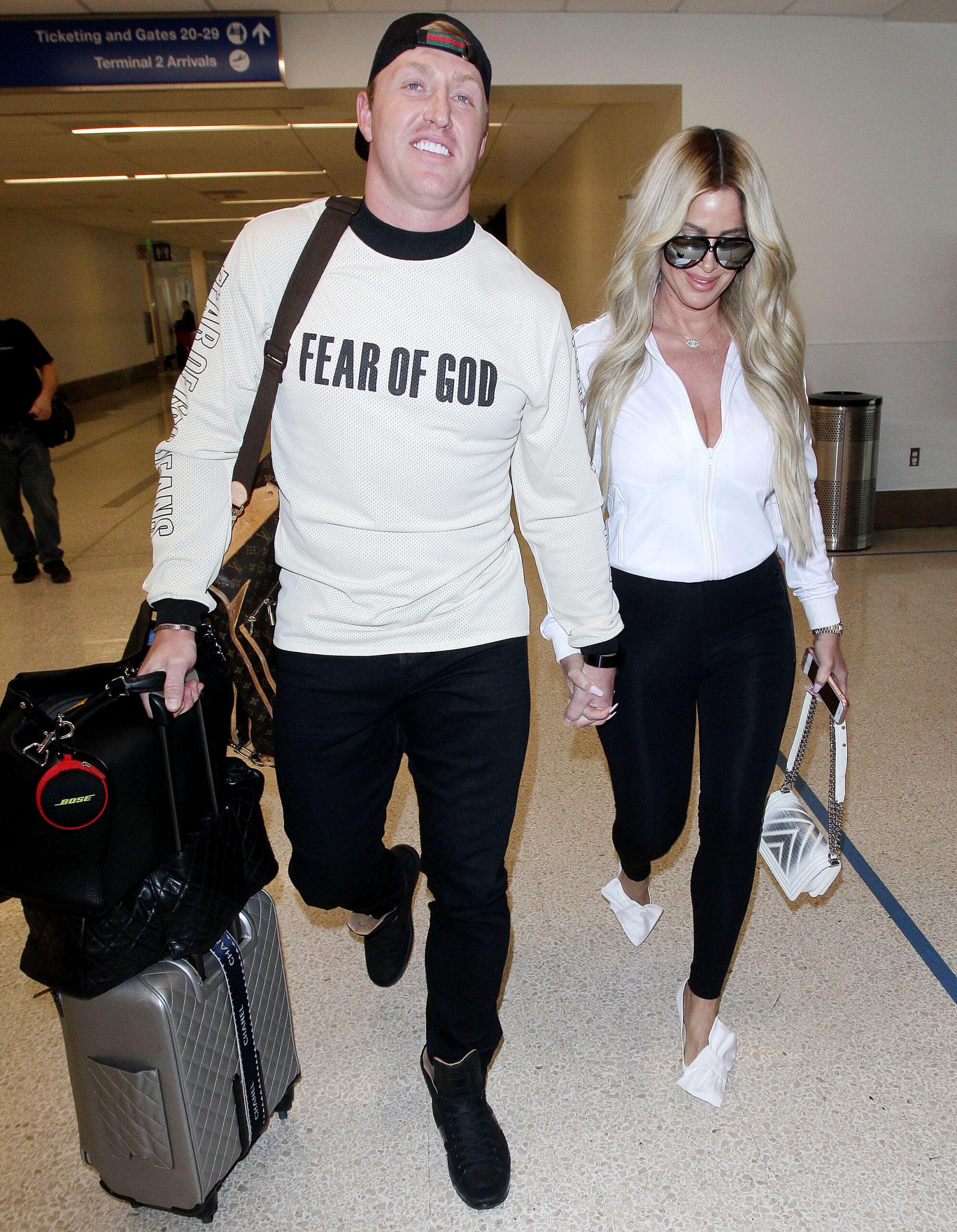 Kim Zolciak and Kroy Biermann arrive at LAX