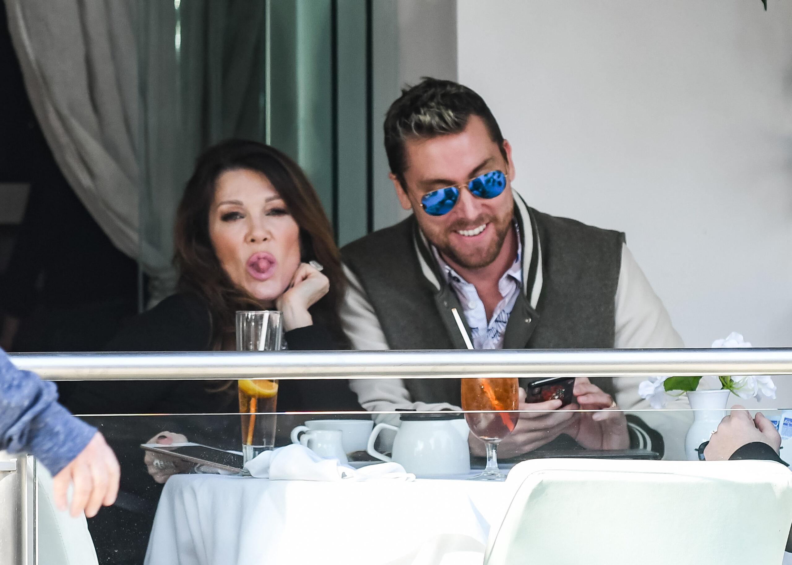 Lance Bass and Lisa Vanderpump have lunch in Beverly Hills