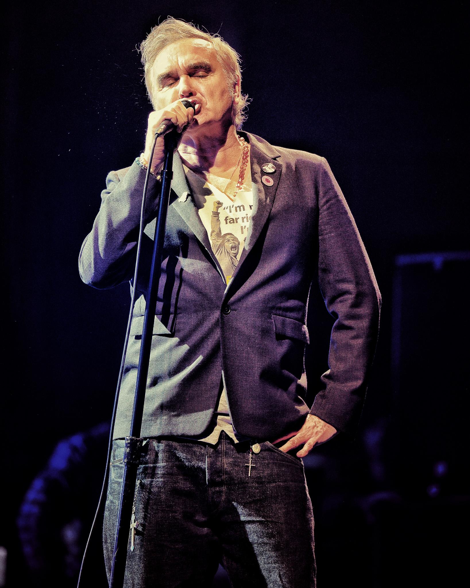 Morrissey performs at Wembley Arena in London