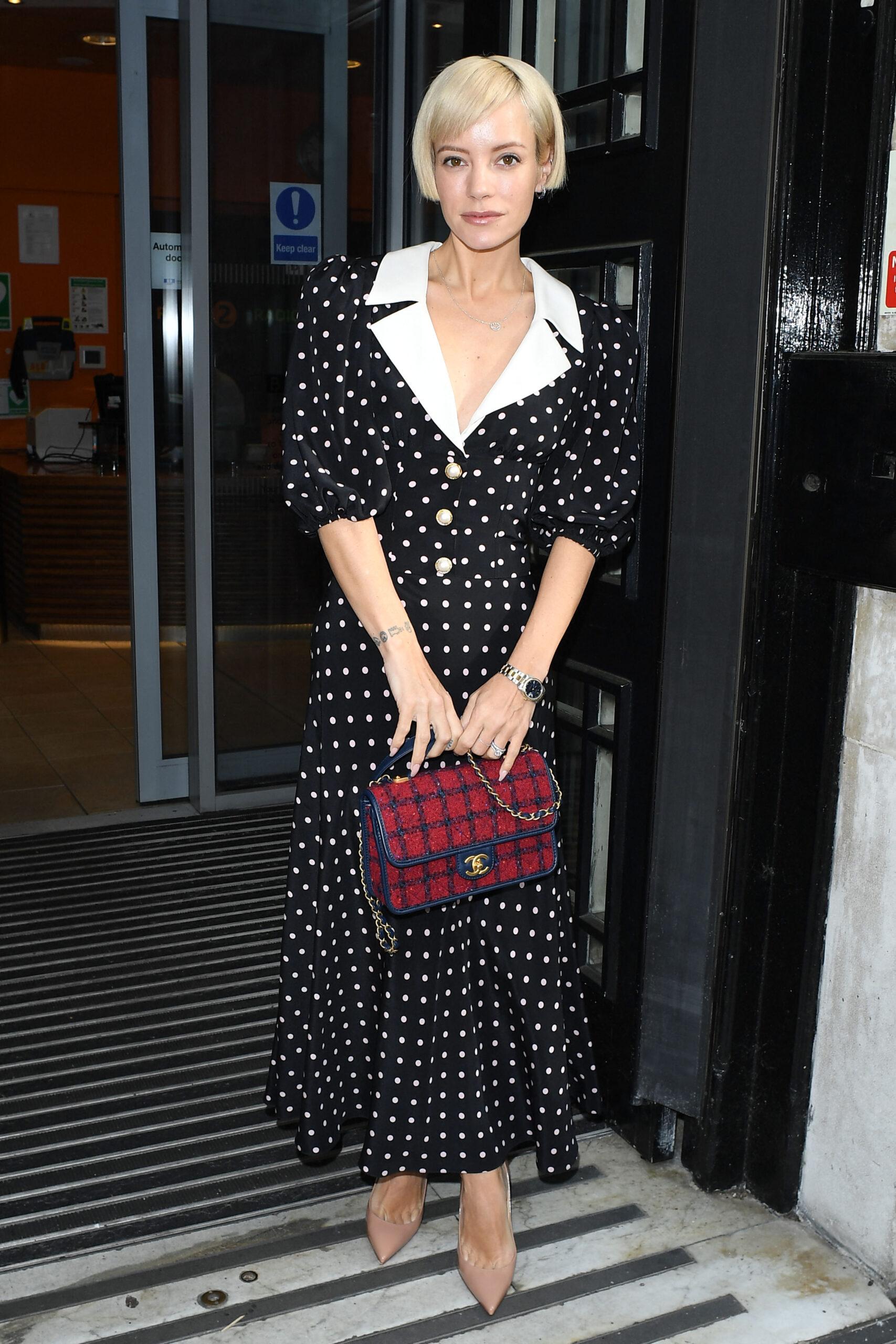 Lily Allen seen at BBC Radio 6 Studios London