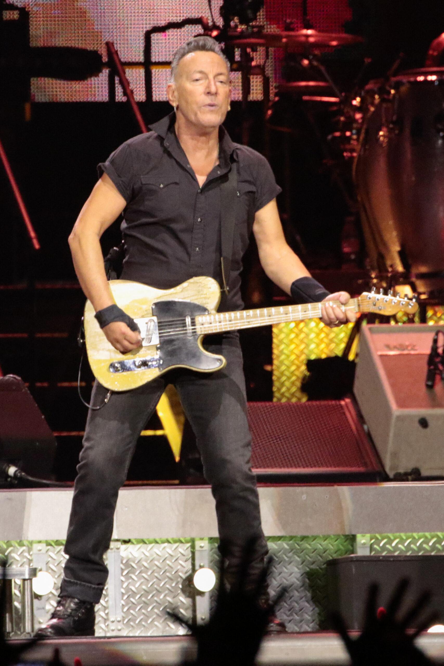Bruce Springsteen performing at Paris La Defense Arena in Paris