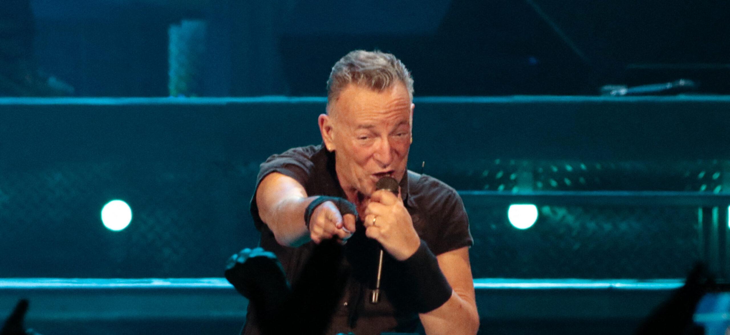 Bruce Springsteen performing at Paris La Defense Arena in Paris