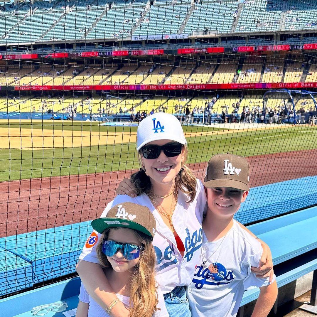 Alyssa Milano Steps Out With Her Family In Style To Cheer The LA Dodgers