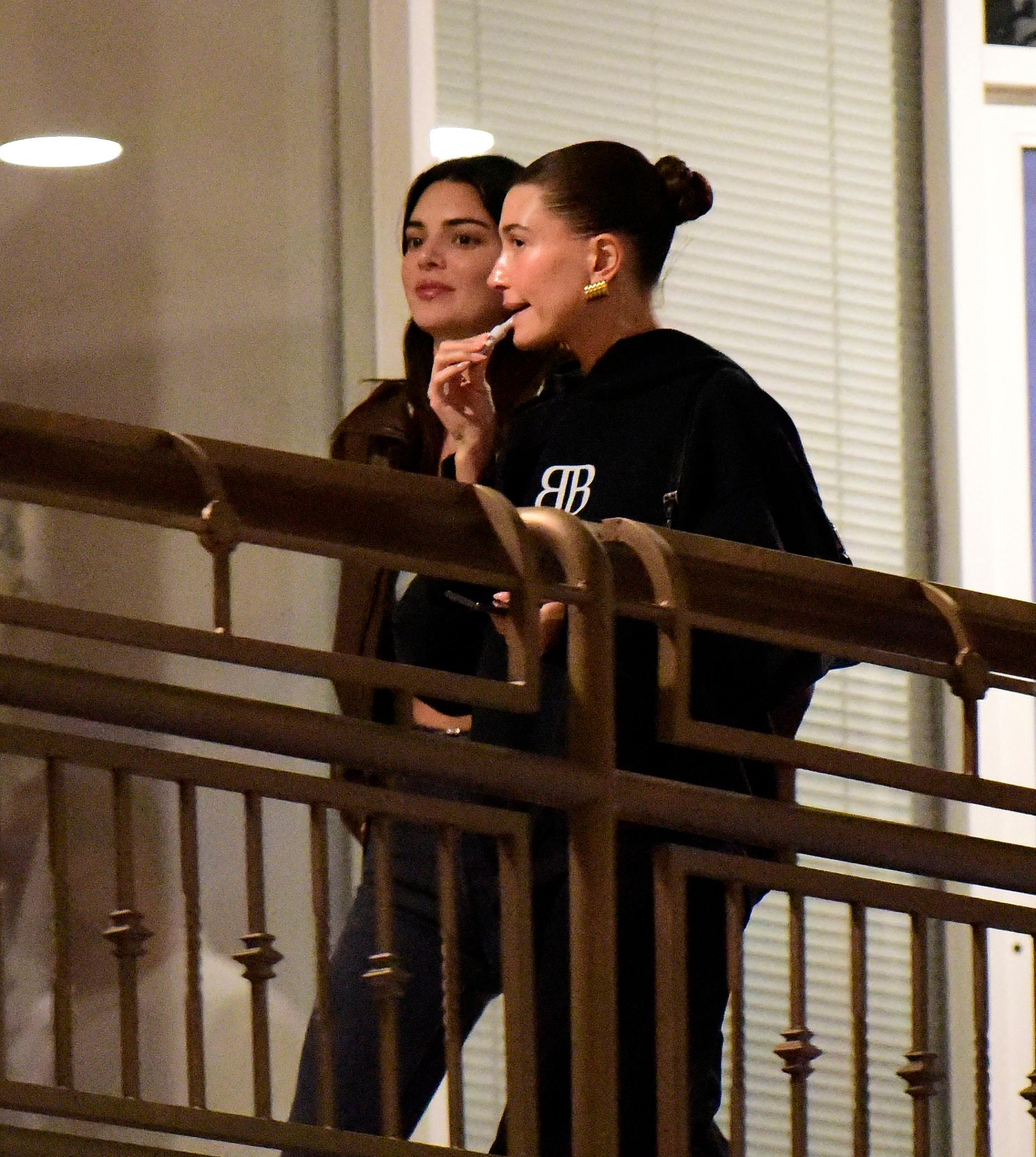 Kendall Jenner and Hailey Bieber enjoy a girls night out in West hollywood