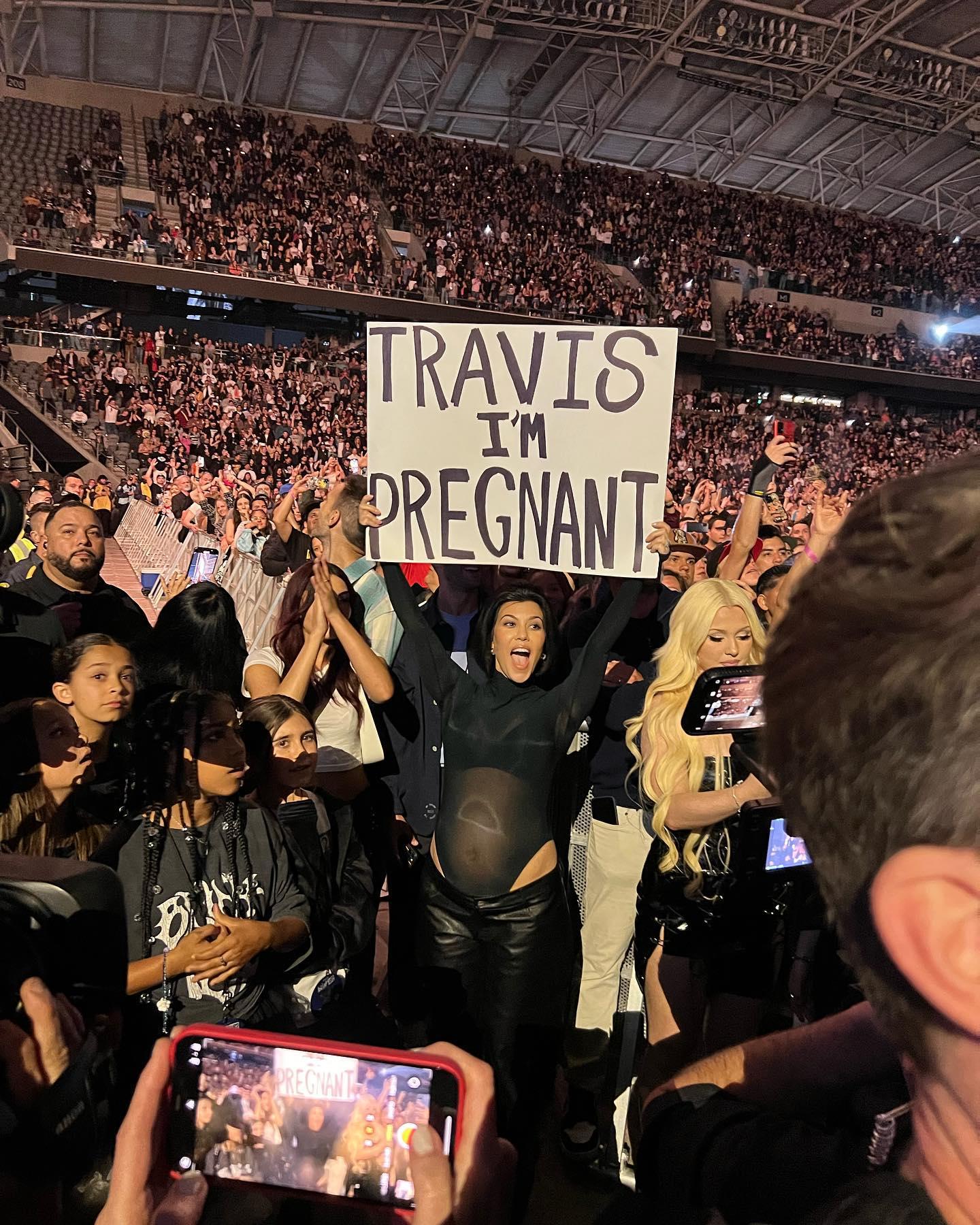 Kourtney Kardashian Flaunts Baby Bump In New Snaps Of Husband Travis Barker Gently Kissing Her Tummy
