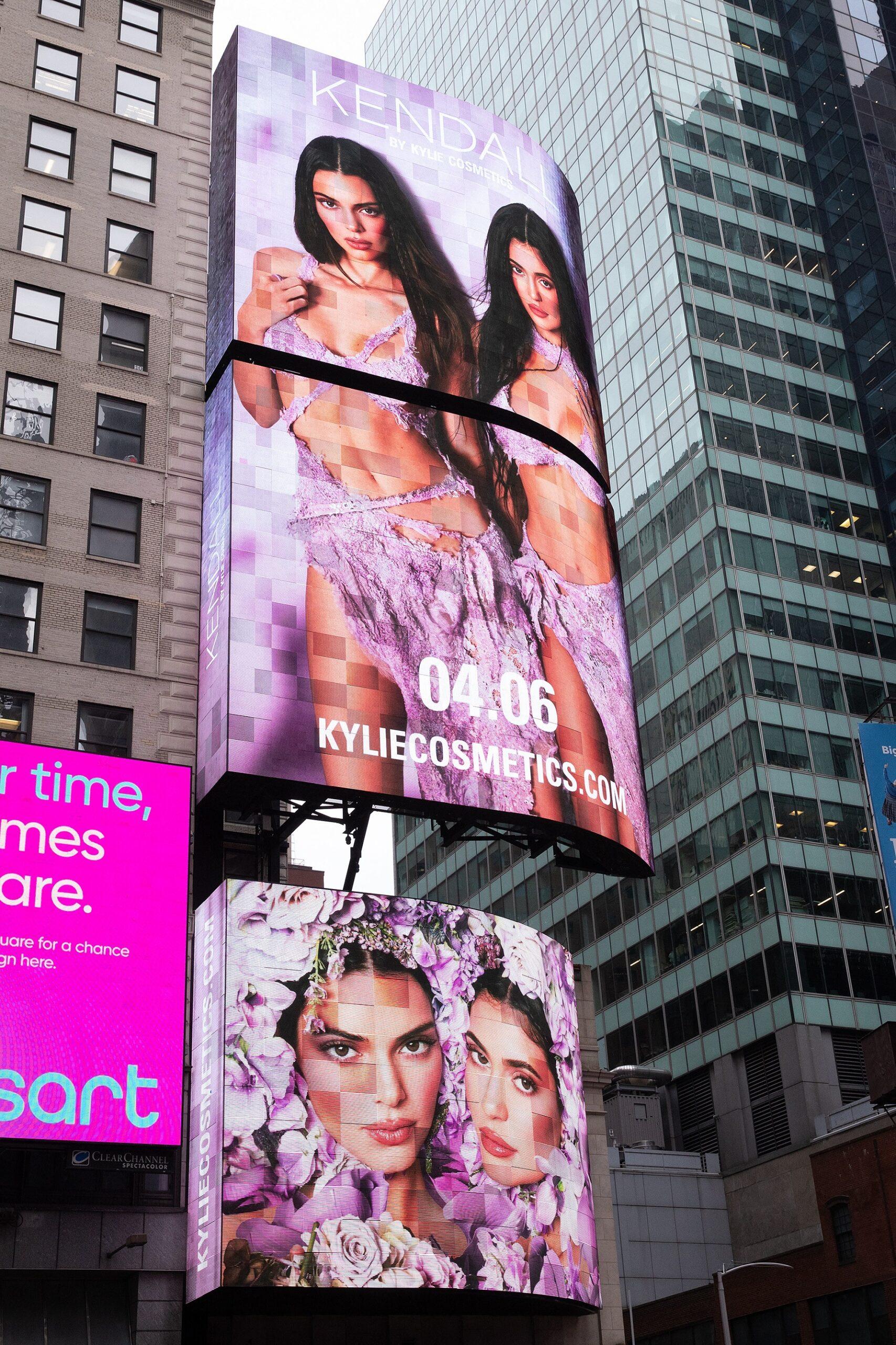 Kylie Cosmetics Banner in Times Square