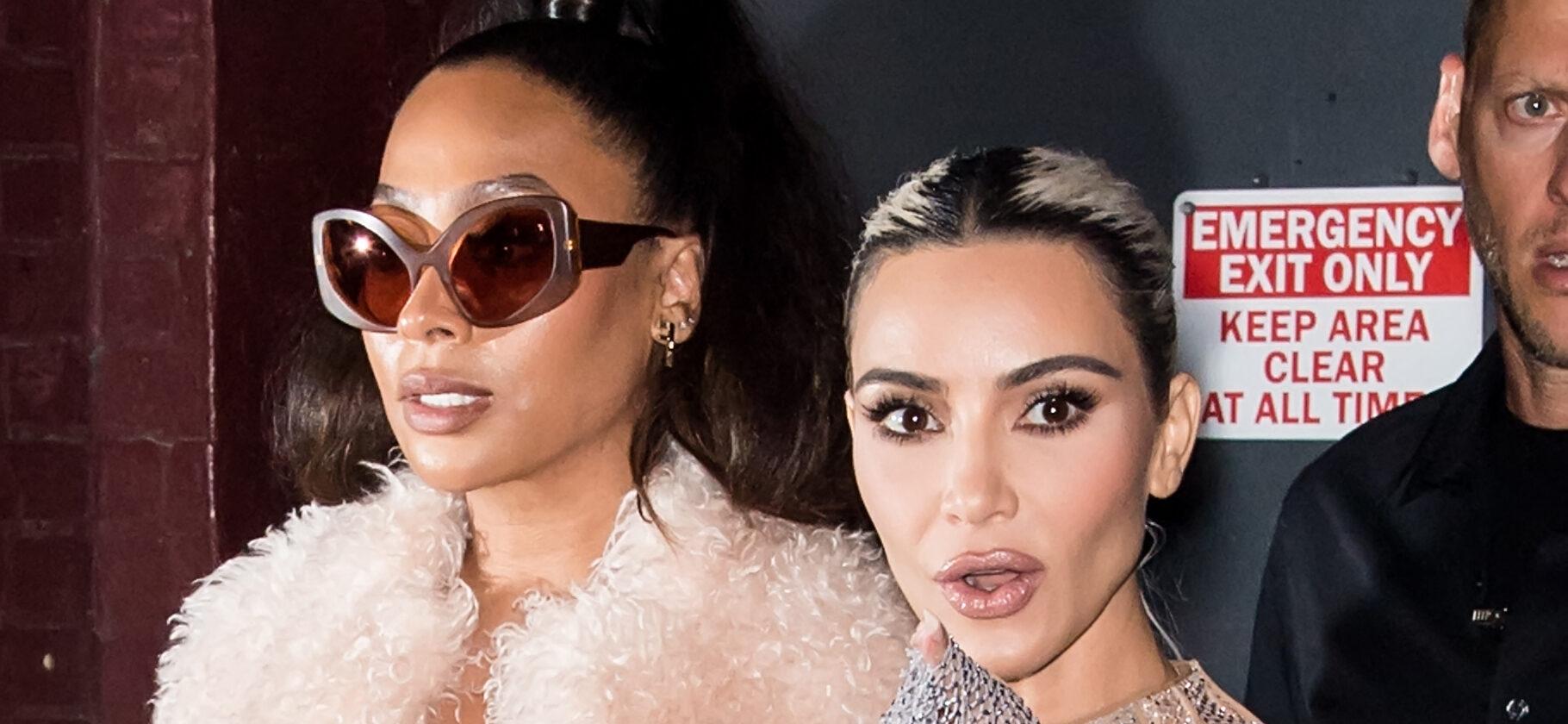 LaLa Anthony & Kim Kardashian at FENDI 25th Anniversary of the Baguette and Spring Summer 2023 collection fashion show