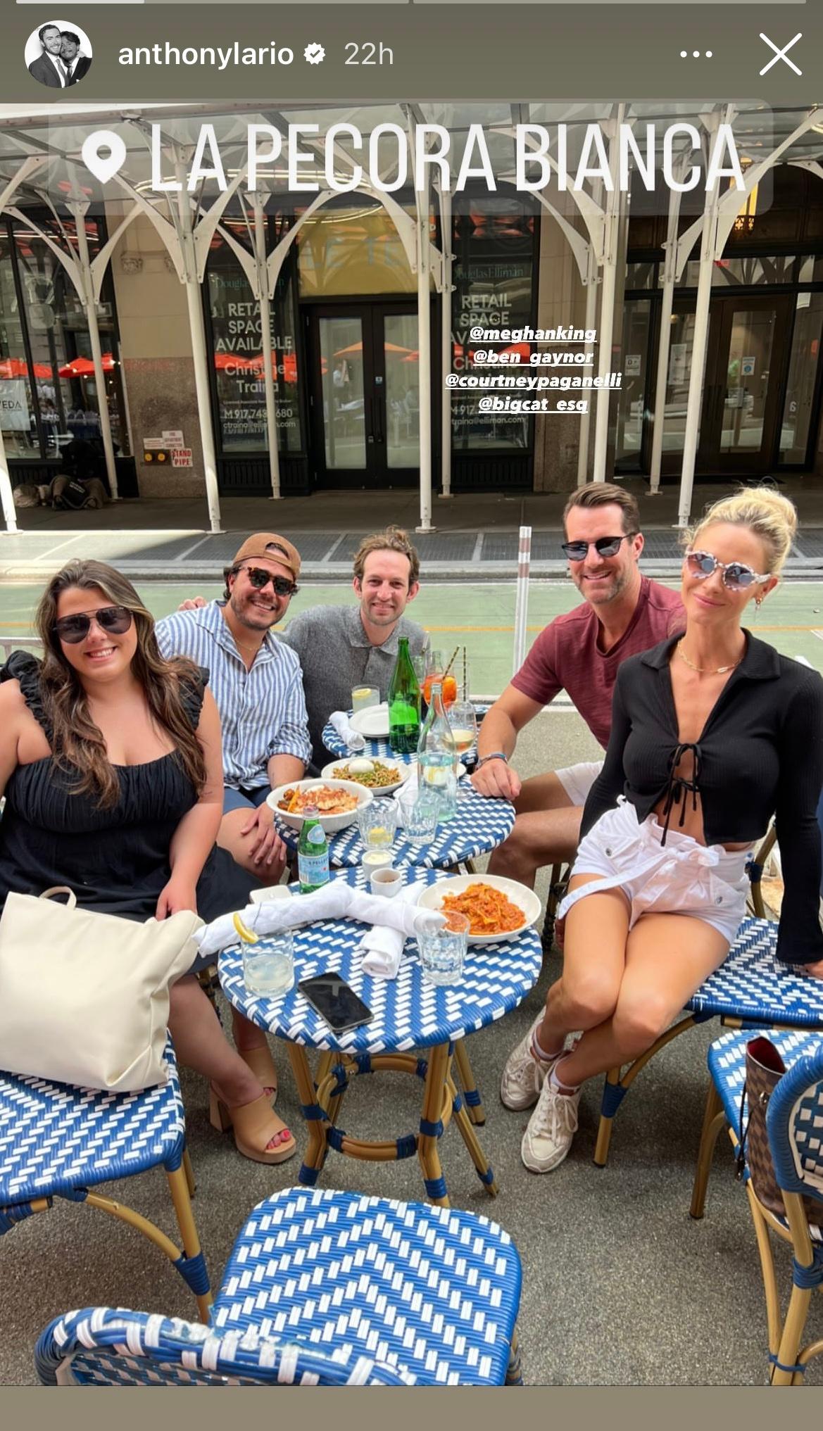 Meghan King seen with her literary agent Courtney Paganelli, publicist Anthony Lario and manager Ben Gaynor amid romance rumors with her lawyer Andrew Felix