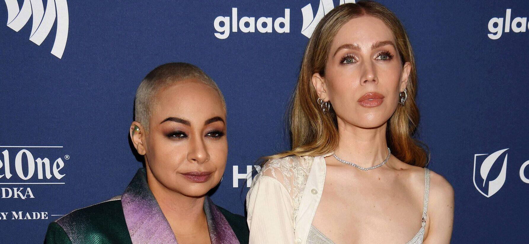 Raven-Symoné and wife Miranda Maday at the the 34th Annual GLAAD Media Awards at The Beverly Hilton on March 30, 2023 in Beverly Hills, California.