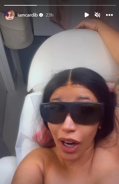 Cardi B smiles though painful laser body hair removal