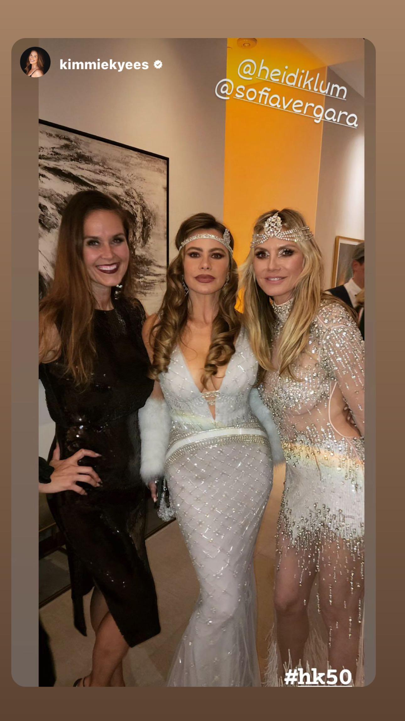 Sofia Vergara and Heidi Klum at her 50th birthday party