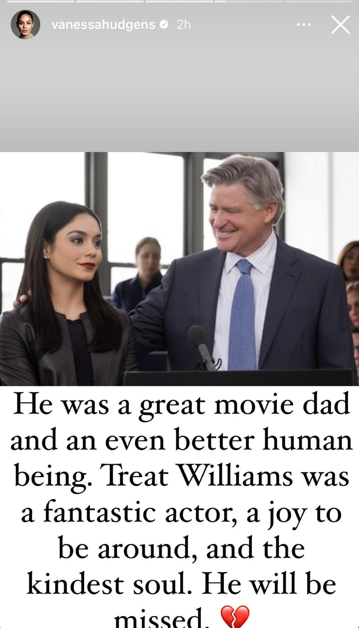 Vanessa Hudgen Honors 'Great Movie Dad' Treat Williams After His Tragic Death At 71