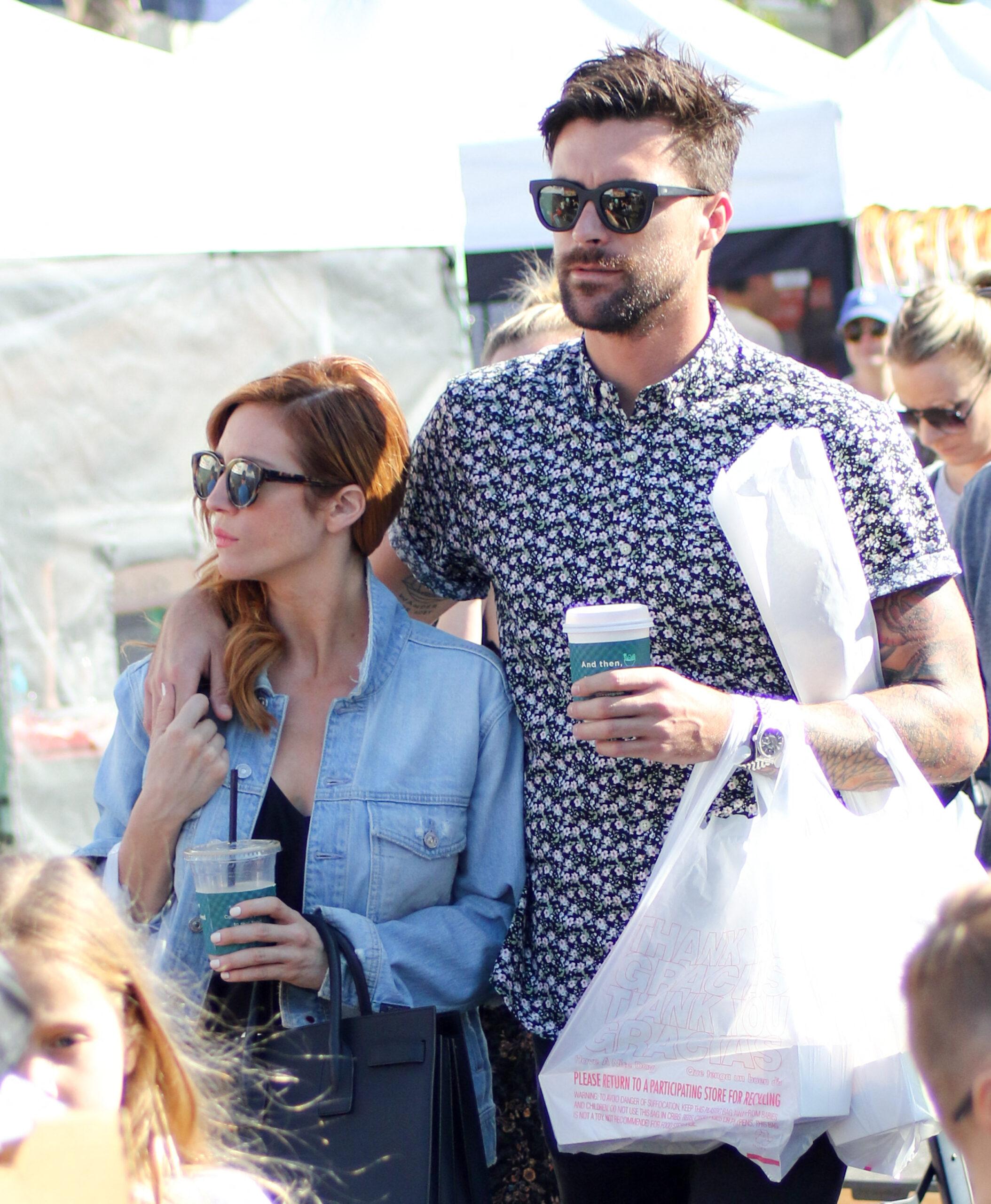 Brittany Snow and Tyler Stanaland at the Farmer apos s Market