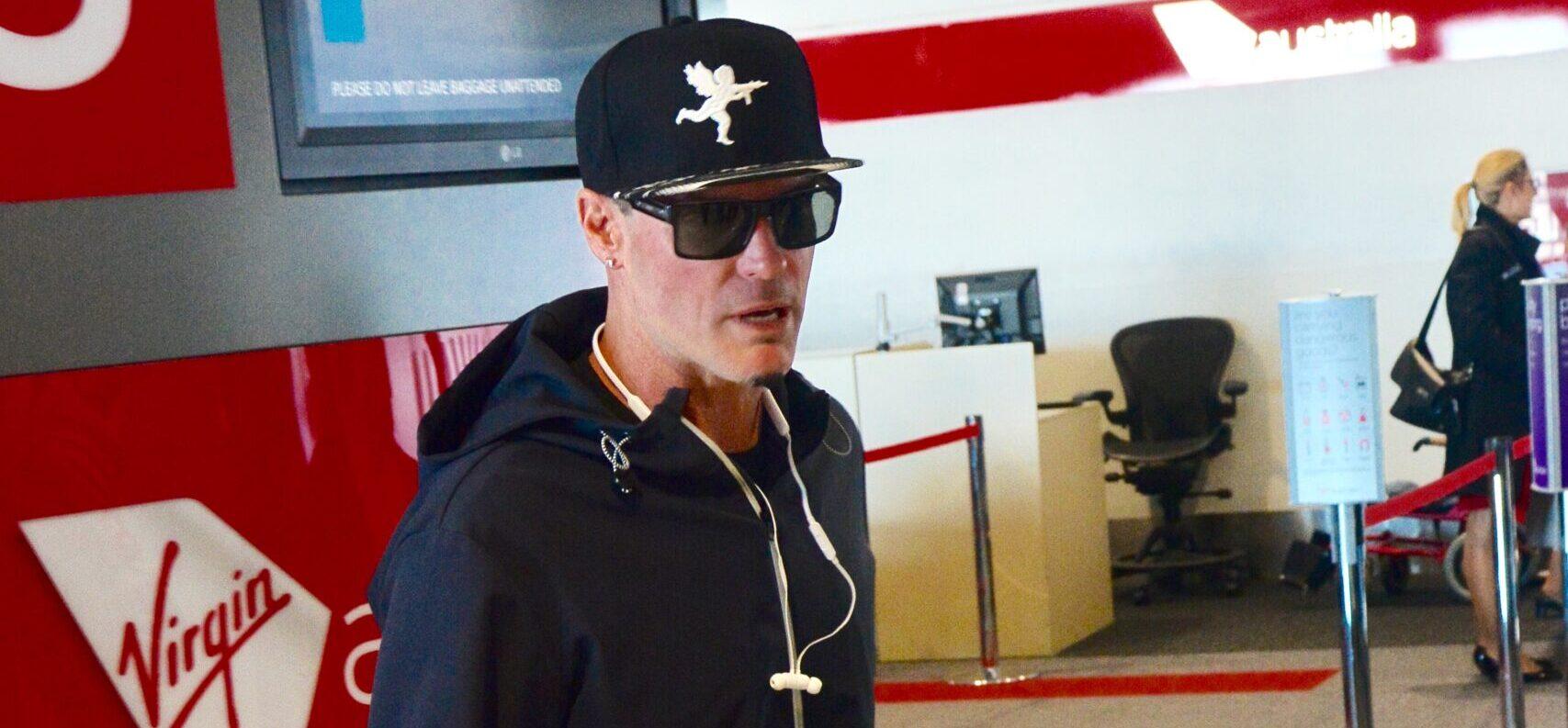 Vanilla Ice is seen arriving at Melbourne airport in Melbourne