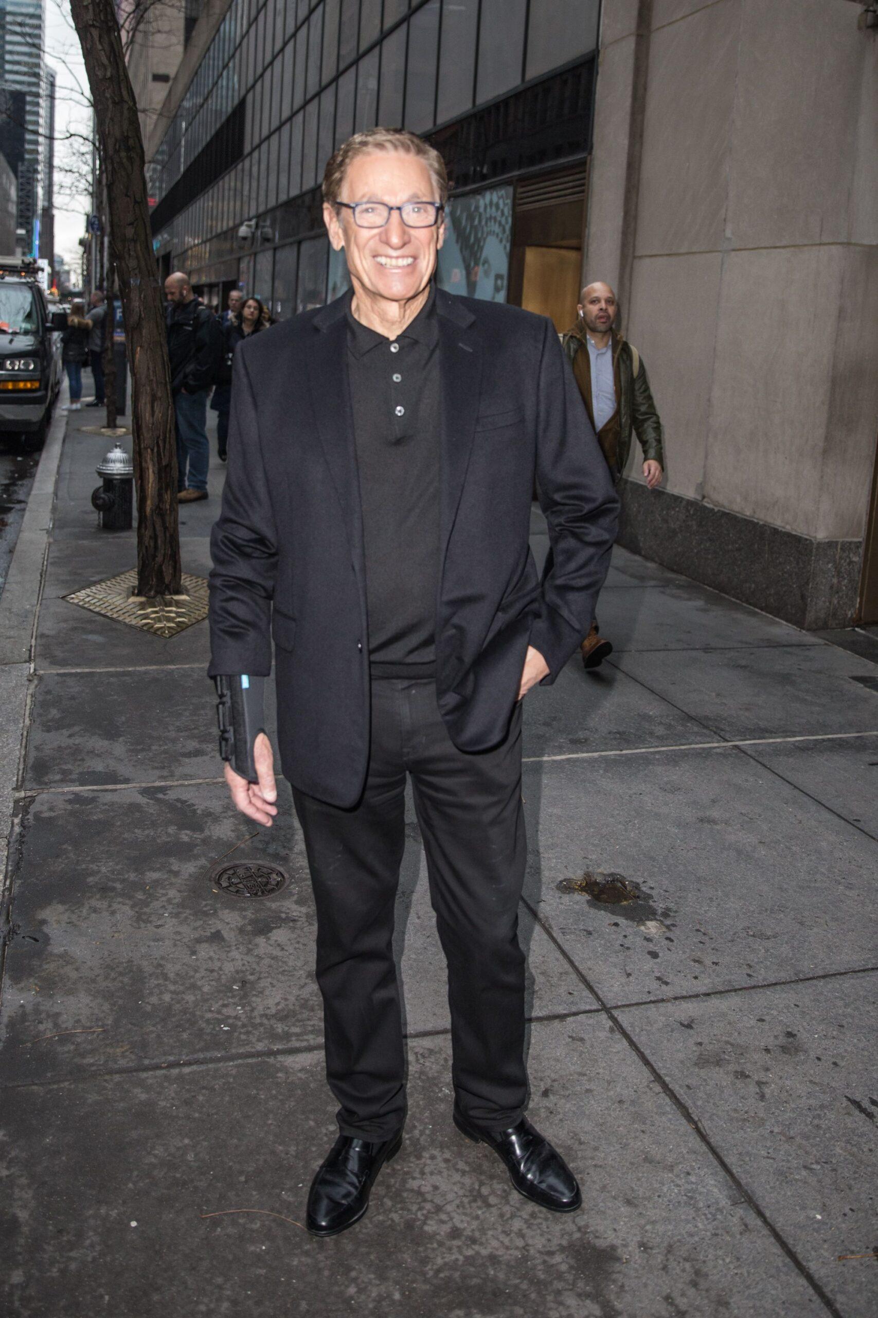 Maury Povich is seen leaving the Today Show